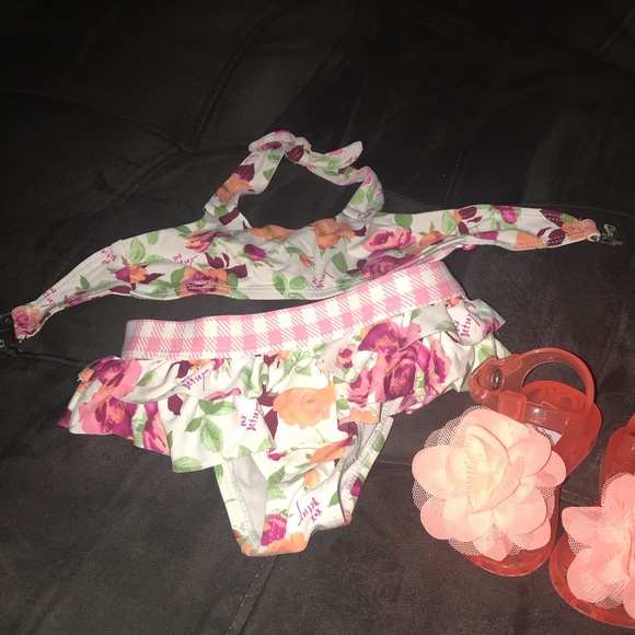 Infant Baby Girl Two Piece Swimsuit Betsey Johnson - Picture 1 of 4